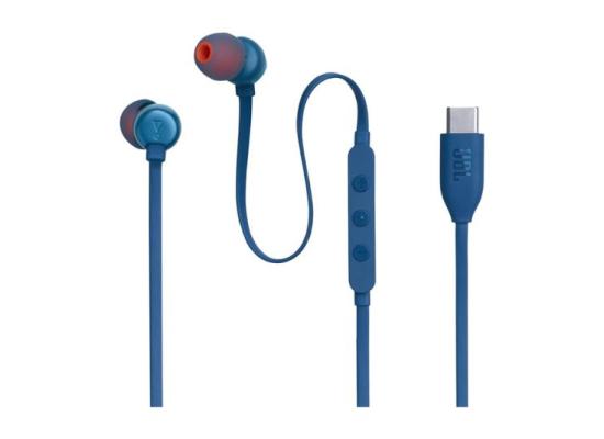 JBL TUNE 310C Wired Hi-Res In-Ear Earphones – Blue